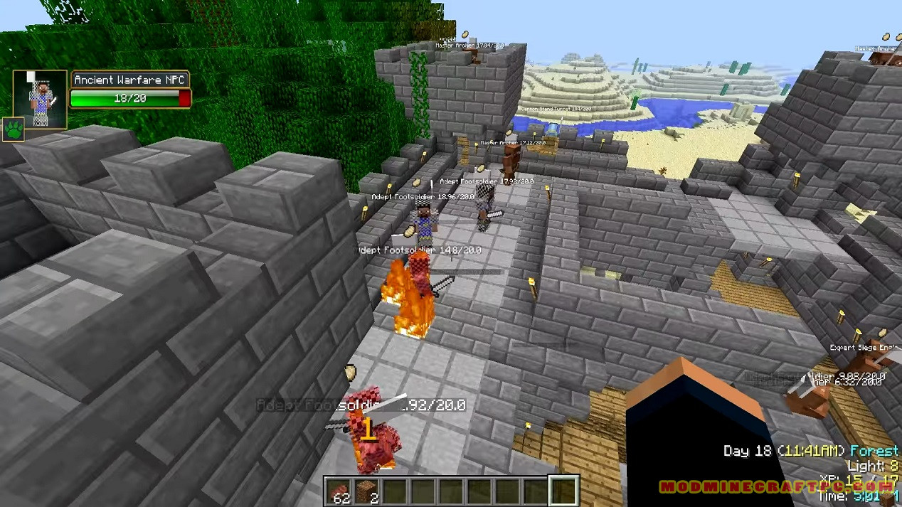 ancient warfare 2 minecraft how to get guards to attack
